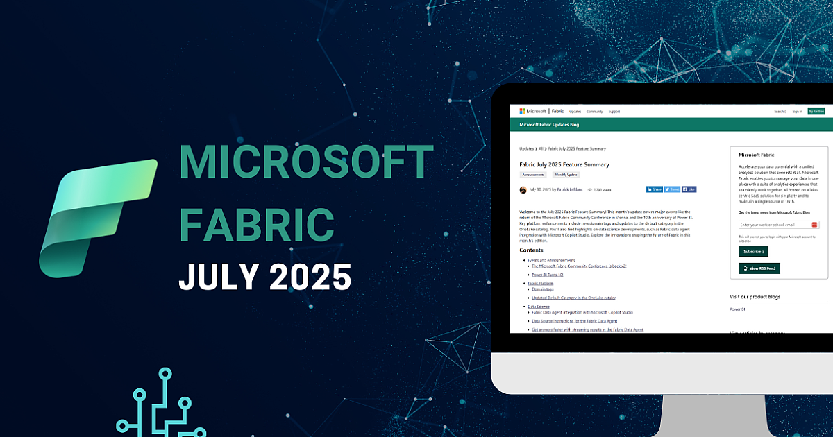 Microsoft Fabric Updates July 2025 - B2-BI