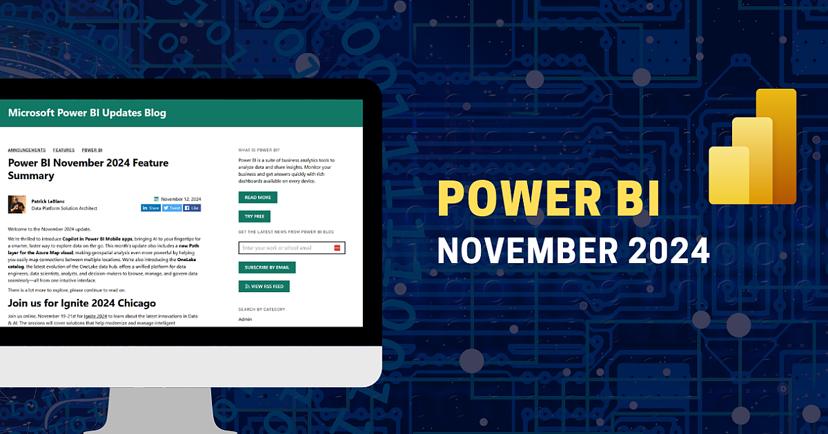 Power BI posodobitve November 2024 - B2-BI