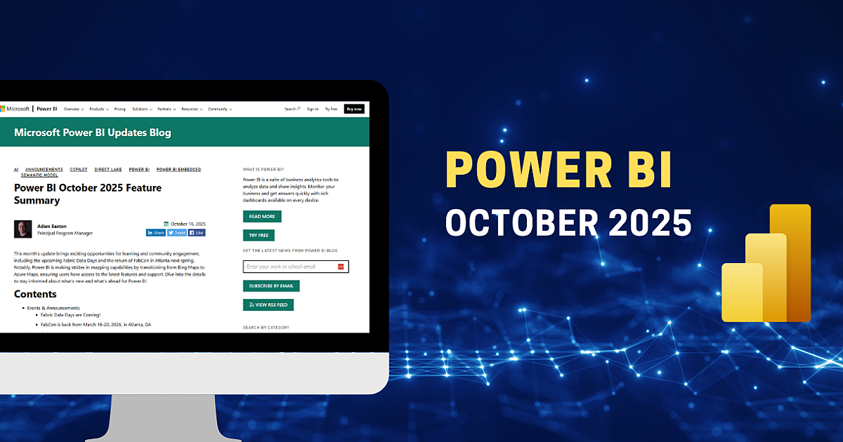 Power BI posodobitve – oktober 2025 - B2-BI