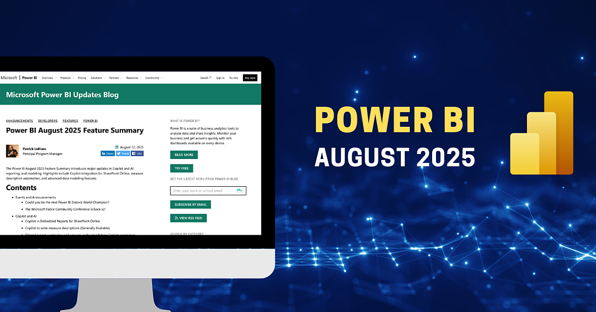 Power BI updates – August 2025 - B2-BI